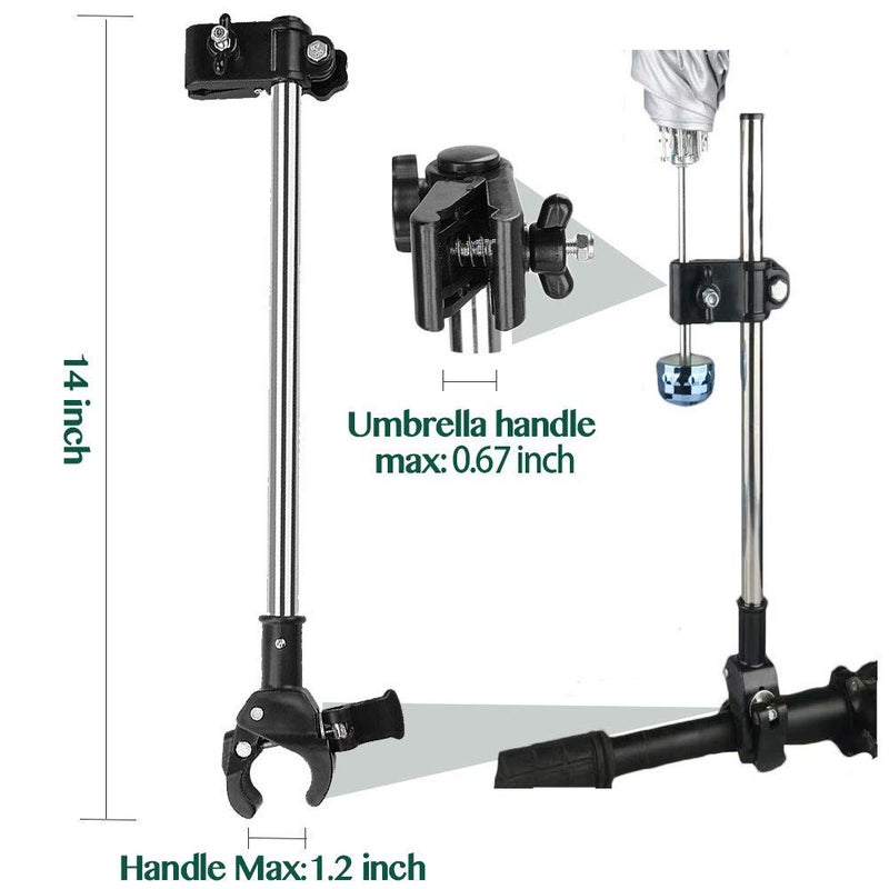 Yobee Adjustable Umbrella Mount Holder No Need Any Tooling to Attach Umbrella Clamp, Umbrella Connector Holder to Wheelchairs, Walker, Rollator, Bike, Pram, Stroller - Image 5